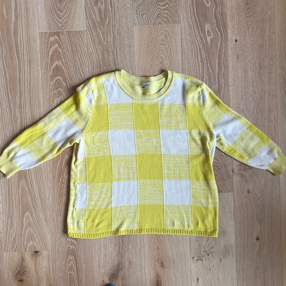 Cabi Checkerboard Pullover Sweater Large - Picture 5 of 6